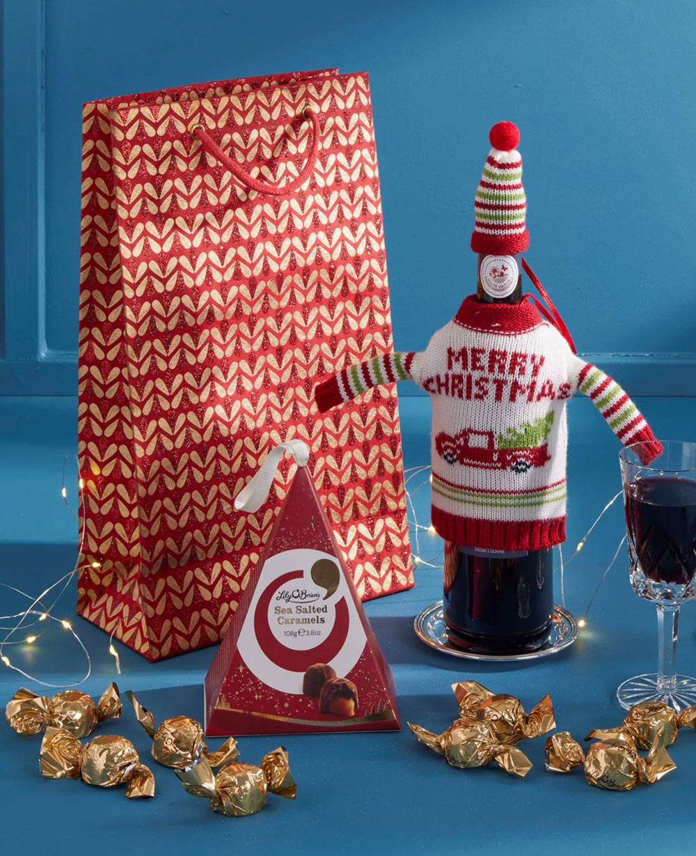 Festive Thanks with Red Wine Gift Bag<br/>(Corporate Gifts) Festive Thanks with Red Wine Gift Bag<br/>(Corporate Gifts)